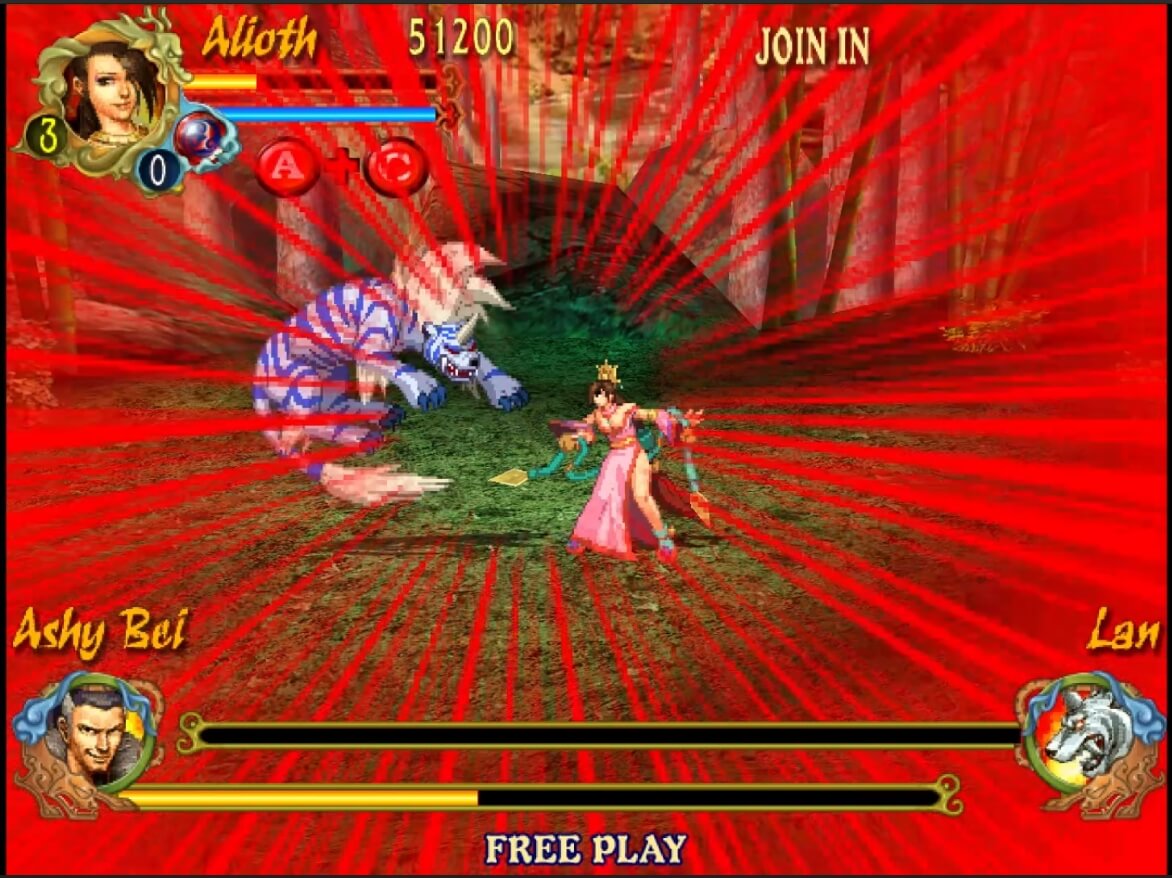 Knights of Valour The Seven Spirits - геймплей игры Sega Dreamcast